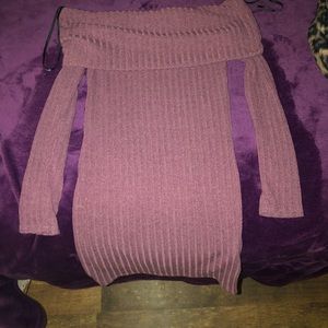 Off the shoulder sweater dress